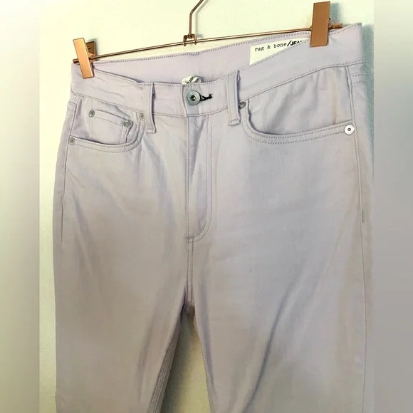 Rag & Bone Lilac High Rise pastel Skinny Jeans - Picture 5 of 14